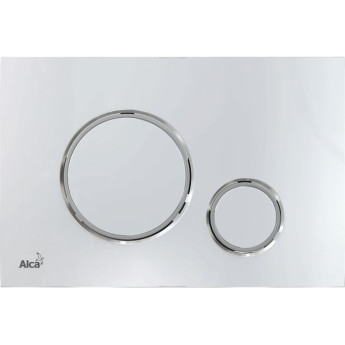 Кнопка управления ALCAPLAST M771 для скрытых систем инсталляции, хром глянец/хром матовый