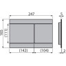 Кнопка управления ALCAPLAST FUN-G-B для скрытых систем инсталляции, золото, крацованный матовый